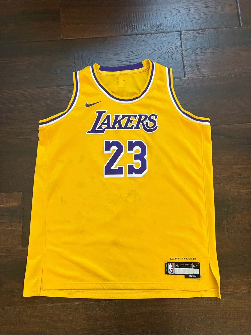 Nike Lakers Yellow/Purple #23 LeBrons men’s  Basketball Jersey